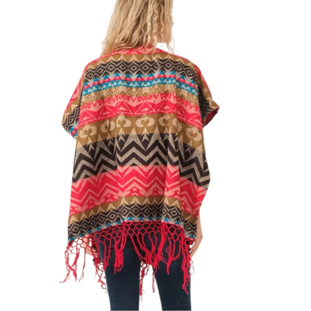 Raj Whitney Chevron Poncho